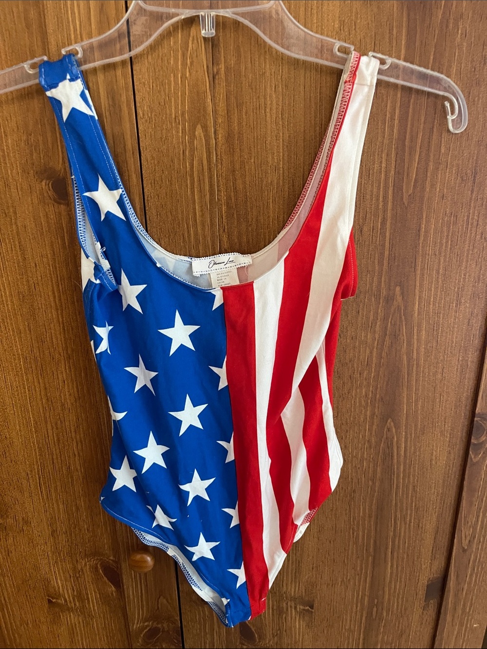 American Flag One-Piece Swimsuit - Red, White & Blue